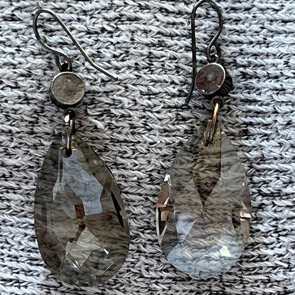 Elegant Silver Drop Earrings - Picture 2 of 6